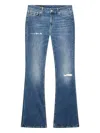 Dondup Newlola Distressed Jeans In Blue