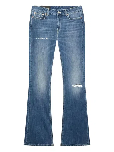 Dondup Newlola Distressed Jeans In Blue