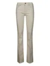 Dondup High-waisted Wide-leg Pants With Concealed Fastening In Gray