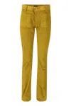 Dondup Newmolly - Velvet Bootcut Trousers In Orange