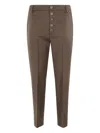 Dondup Nima Button-fastening Trousers In Gray
