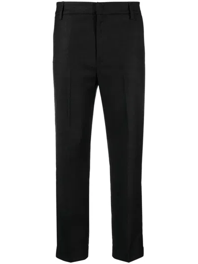Dondup Slim-cut Cropped Trousers In Grey