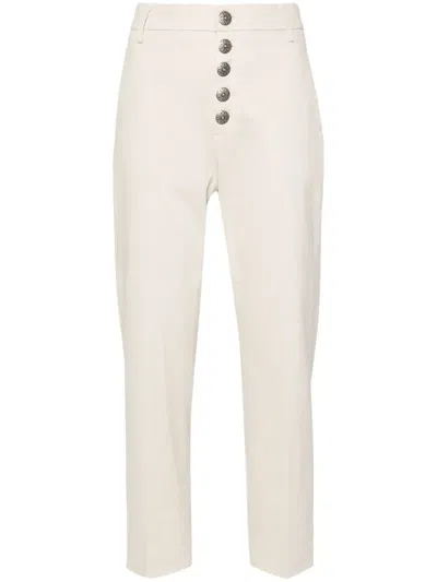 DONDUP NIMA LOGO-PLAQUE TROUSERS