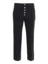 Dondup High-waisted Cropped Trousers In Black