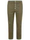 Dondup Trousers Green In Military Green