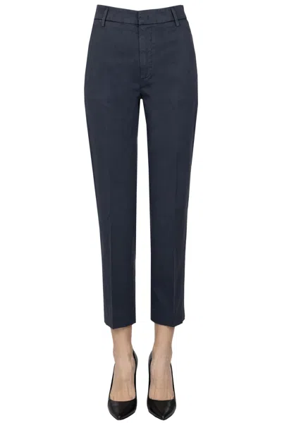 Dondup Nima Zip Trousers In Blue
