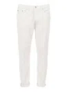 Dondup Off-white Classic Five-pocket Jeans With Elegant Finish In White