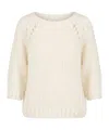 Dondup Open-knit Sweater In White