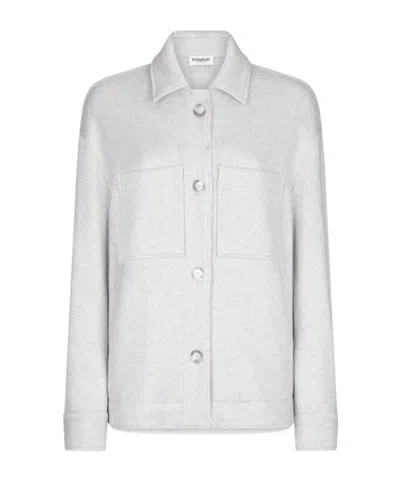 Dondup Overshirt Sweatshirt In Viscose In White
