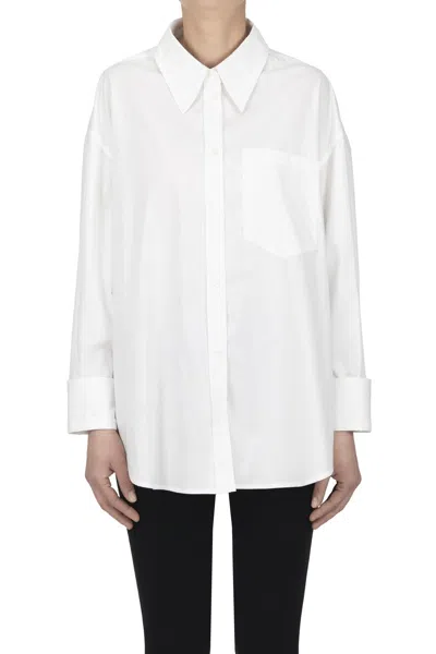 Dondup Oversized Cotton Shirt In White