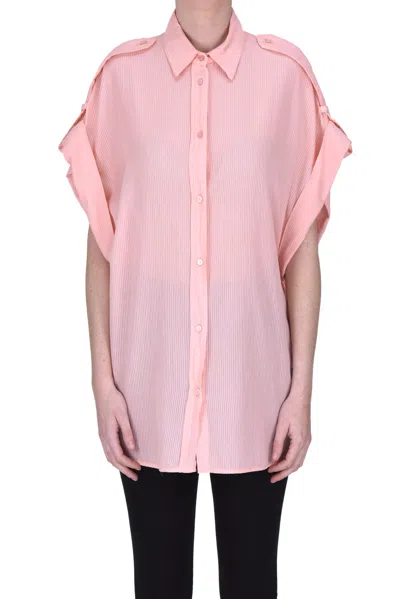 Dondup Oversized Shirt In Pink