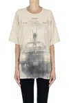 Dondup Oversized Used Effect T-shirt In Neutral