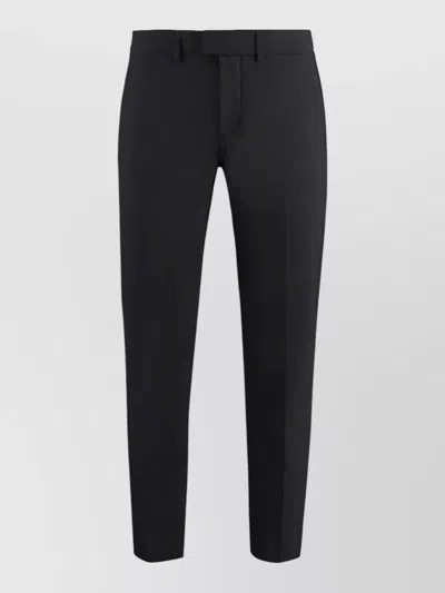 Dondup Pablo Tailored Wool Blend Formal Trousers In Black