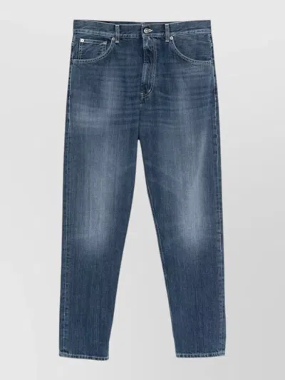 Dondup Classic Fit Five Pocket Jeans With Belt Loops And Button Fastening In Blue