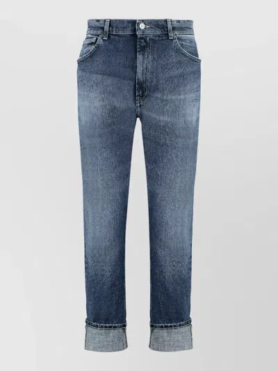 Dondup Paco Slim Fit Cuffed Hem Jeans In Blue