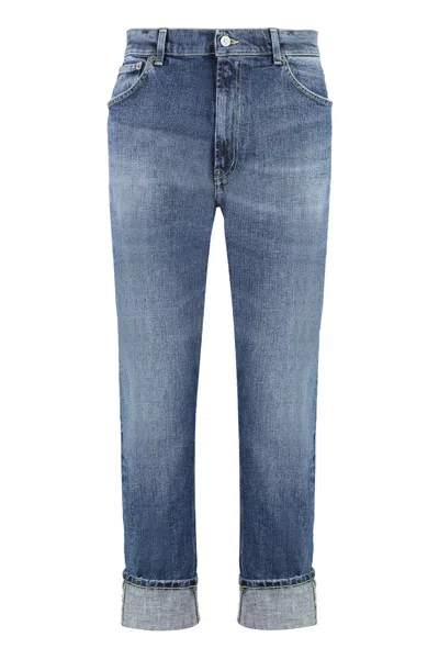 Dondup Paco Slim Fit Cuffed Hem Jeans In Blue