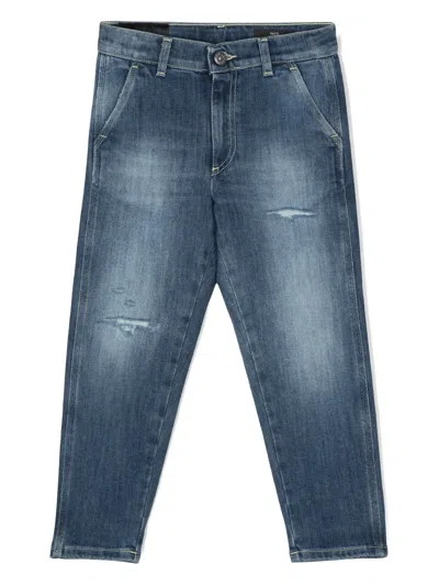 Dondup Kids' Paco Straight-leg Jeans In Blue