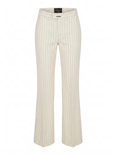 Dondup Palazzo Pants In White
