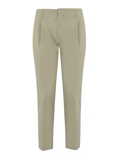 Dondup Ben Poplin Trousers In Green