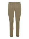 Dondup Gaubert Trousers In Cotton In Beige