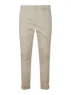 Dondup Trousers With Belt Loops And Pockets In Silver