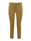 Dondup Perfect Trousers In Compact Gabardine