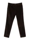 Dondup Corduroy Textured Brown Pants In Brown