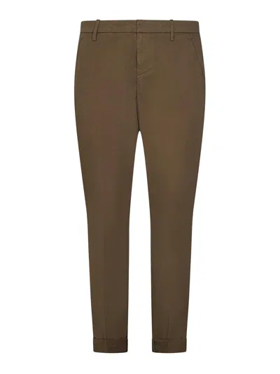 Dondup Slim Fit Chino Trousers In Brown