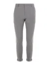 Dondup Virgin Wool Trousers In Marrón Topo