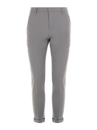 Dondup Virgin Wool Trousers In Marrón Topo