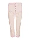Dondup Buttoned Cropped Jeans In Black