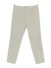 Dondup Tailored Light Green Cotton-blend Pants In White