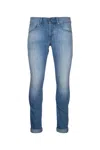 Dondup Rolled Cuffs Five-pocket Trousers In Blue