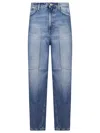 Dondup Bessie Belt Loops Faded Five-pocket Trousers In Blue