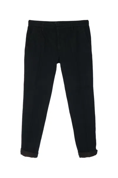 Dondup Pants Belt Loops Rolled Cuffs Back Pockets In Black