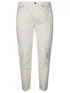 Dondup Trousers With Back And Front Pockets In White