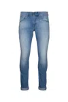 Dondup Rolled Cuffs Five-pocket Trousers In Blue