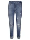 Dondup Special Coco Trousers Featuring Distressed Detailing In Blue