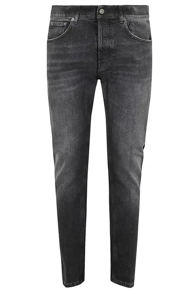 Dondup Pantalone Dian Nero Lavato In Blue