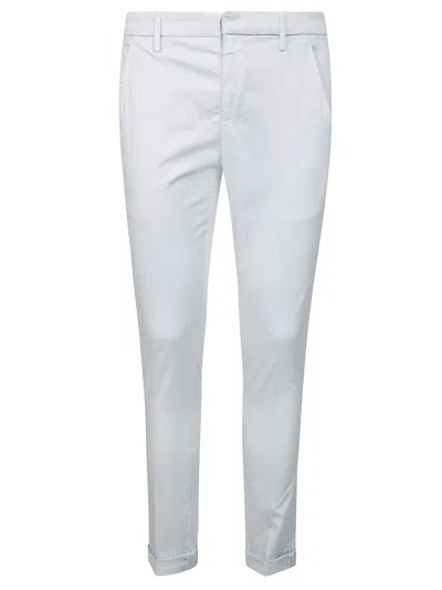 Dondup Cotton Tapered Leg Trousers Pockets In White