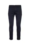 Dondup Rolled Cuffs Trousers Pockets In Blue