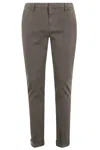 Dondup Gaubert - Slim-fit Gabardine Trousers In Green