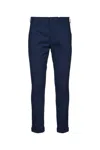 Dondup Gaubert Trousers Cuffed Hem In Blue