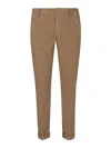 Dondup Gaubert Belt-loop Casual Pants In Beige