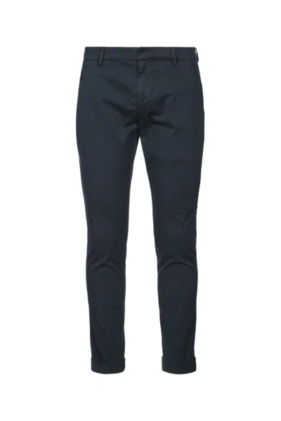 Dondup Gaubert Trousers Belt Loops Side And Back Pockets In Blue