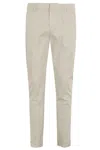 Dondup Pantalone Gaubert Gabardina In Burro