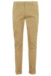 Dondup Pantalone Gaubert Gabardina In Beige