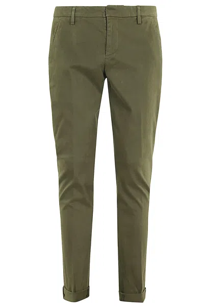 Dondup Pantalone Gaubert Gabardina In Verde Militare