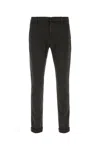 Dondup Logo-trimmed Trousers In Gray