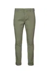 Dondup Rolled Cuffs Trousers Pockets In Green